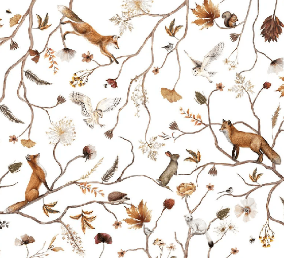 Papel pintado infantil «Aventura en el bosque»
