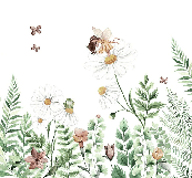 Papel pintado infantil hada floral