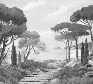 Papel pintado «Paseo por las calas»