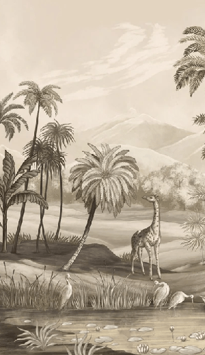 Papel pintado Sepia Zaphira jungle