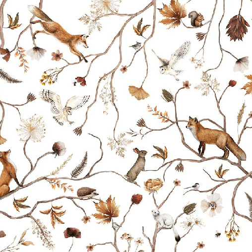 Papel pintado infantil «Aventura en el bosque»