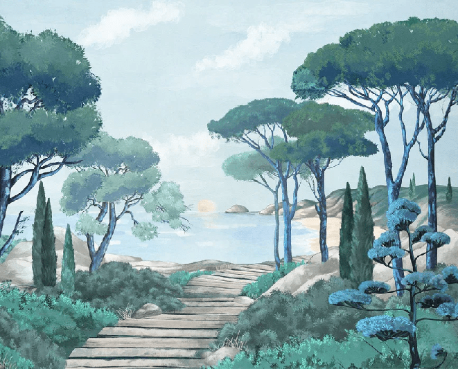 Papel pintado «Paseo por las calas»