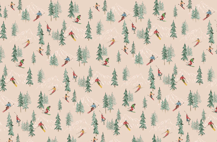 Papel pintado Alpine glisse peach