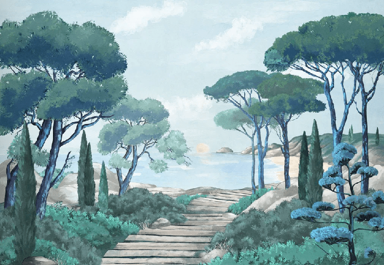 Papel pintado «Paseo por las calas»