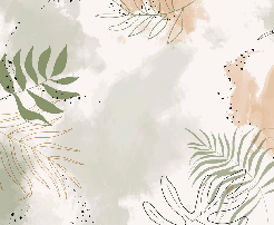 Papel pintado panorámico con motivos vegetales en acuarela