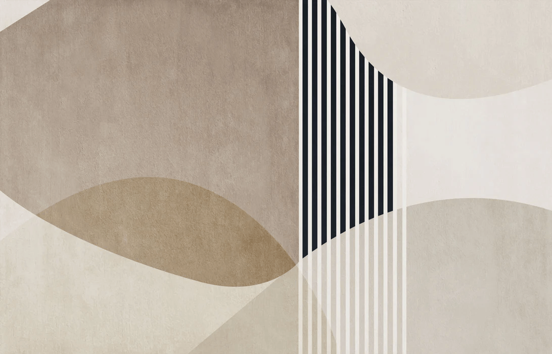 Papel pintado con formas creativas