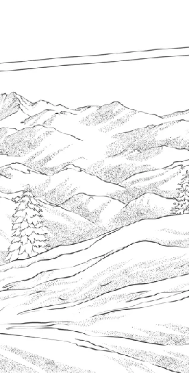 Papel pintado La Plagne telecabina azul