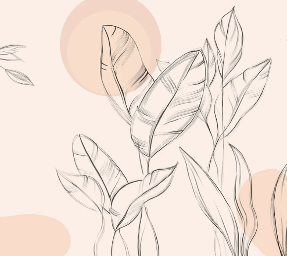 Papel pintado con motivos florales elegantes