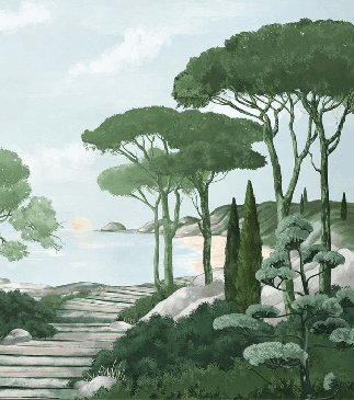 Papel pintado paseo por las calas verdes