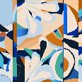 Papier peint abstrait vibrant - Muralconcept
