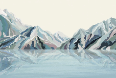 Papel pintado Annecy arty blue
