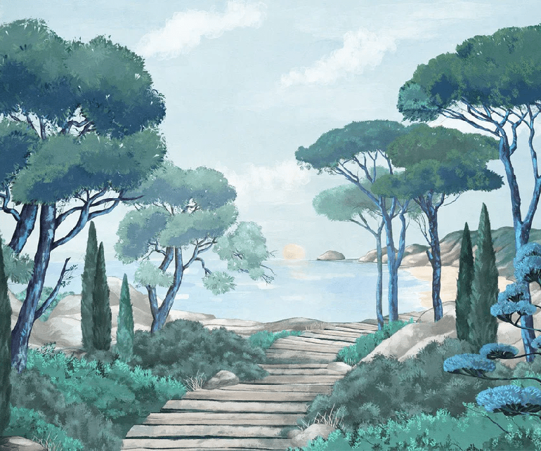 Papel pintado «Paseo por las calas»