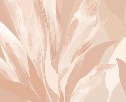 Papel pintado con motivos florales nude