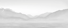 Papel pintado Annecy y su tranquilo lago en blanco y negro