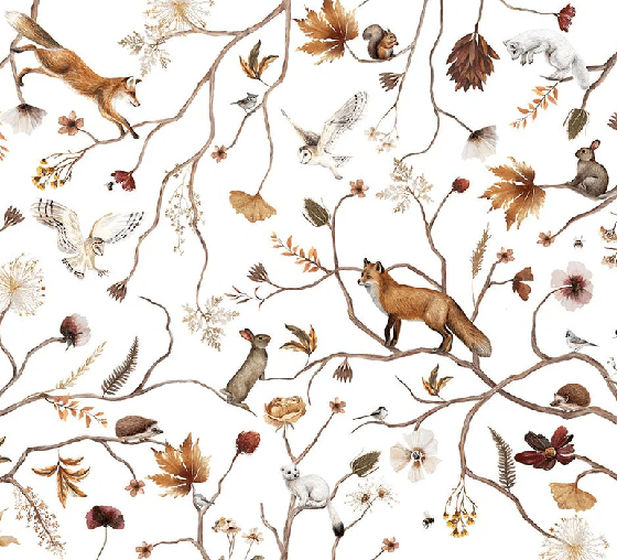 Papel pintado infantil «Aventura en el bosque»