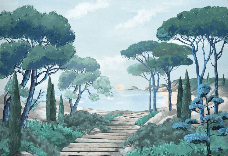 Papel pintado «Paseo por las calas»