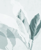 Papel pintado moderno con follaje verde agua