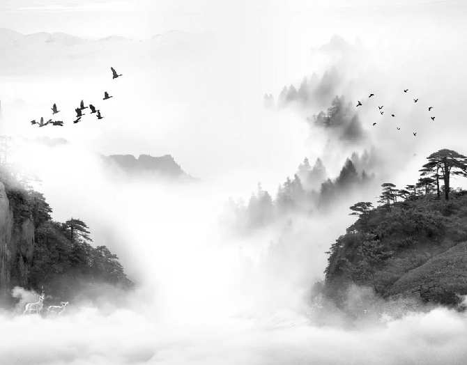 Papel pintado Amanecer en China