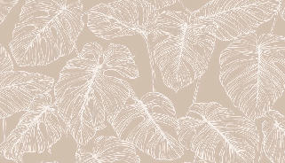 Papel pintado hoja monstera arena