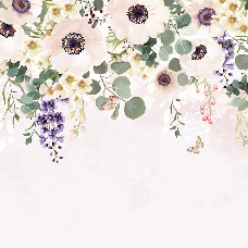 Papier peint fleurs merveilleuses, XXL, tendance