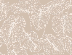 Papel pintado hoja monstera arena