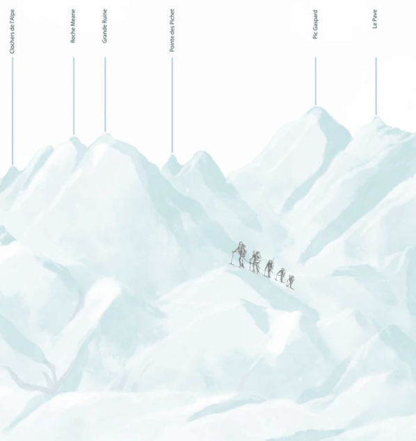 Papel pintado macizo de Écrins azul