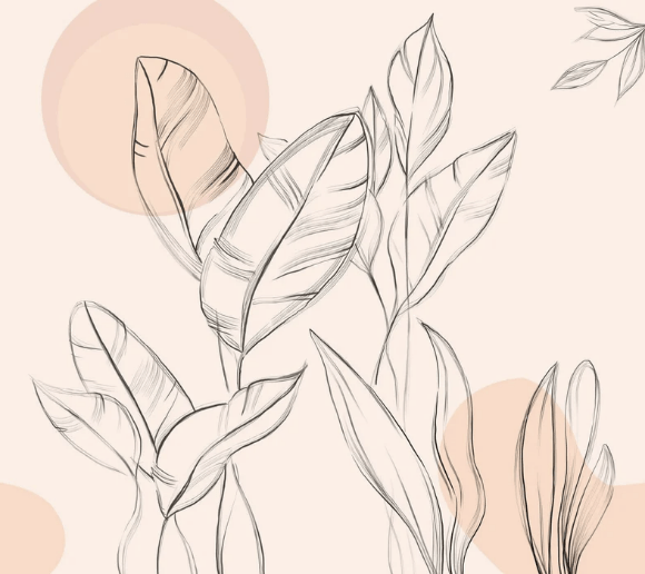 Papel pintado con motivos florales elegantes