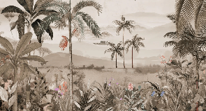 Papel pintado El arte de la selva pintado