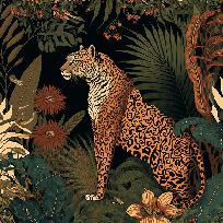 Papel pintado exótico tigre