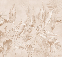Papier peint élégante jungle poudrée, XXL, tendance