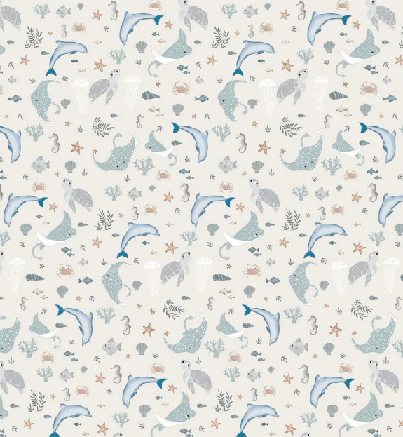 Papel pintado infantil fondo marino