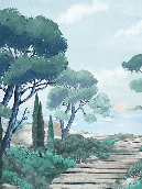 Papier peint balade dans les calanques - Muralconcept