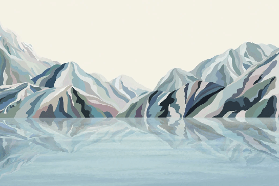 Papel pintado Annecy arty blue