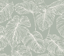 Papel pintado hoja de monstera salvia