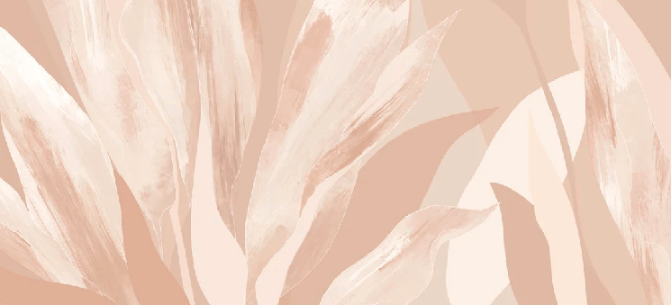 Papel pintado con motivos florales nude
