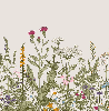 Papier peint fleur botanique folk romantique, XXL, tendance