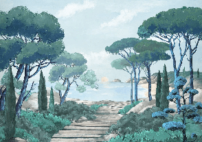 Papier peint balade dans les calanques, XXL, tendance