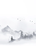 Papel pintado zen con paisaje minimalista