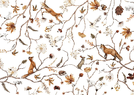 Papel pintado infantil «Aventura en el bosque»