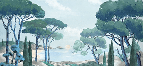 Papel pintado «Paseo por las calas»