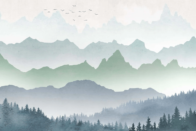 Fondo de pantalla Niebla matinal en el bosque