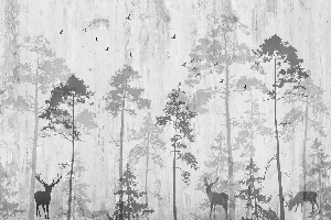 Papier peint Forêt Nostalgique, XXL, tendance