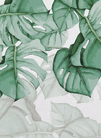 Papier peint Large Leaf & Scandinave - Muralconcept