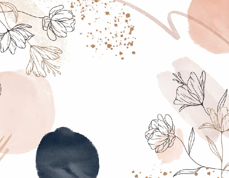 Papel pintado con formas y flores