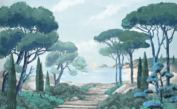 Papel pintado «Paseo por las calas»