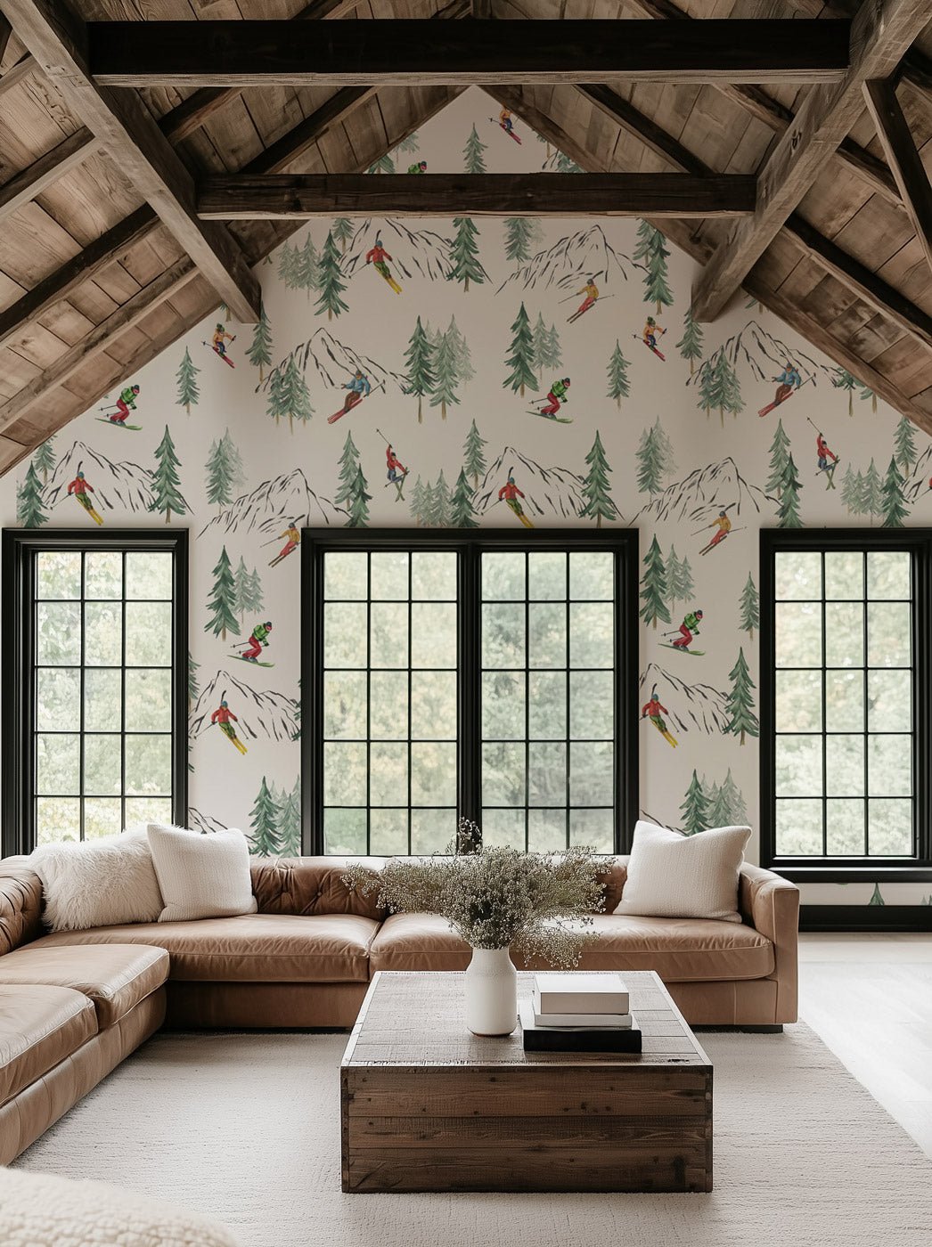 Papel pintado de deslizamiento alpino