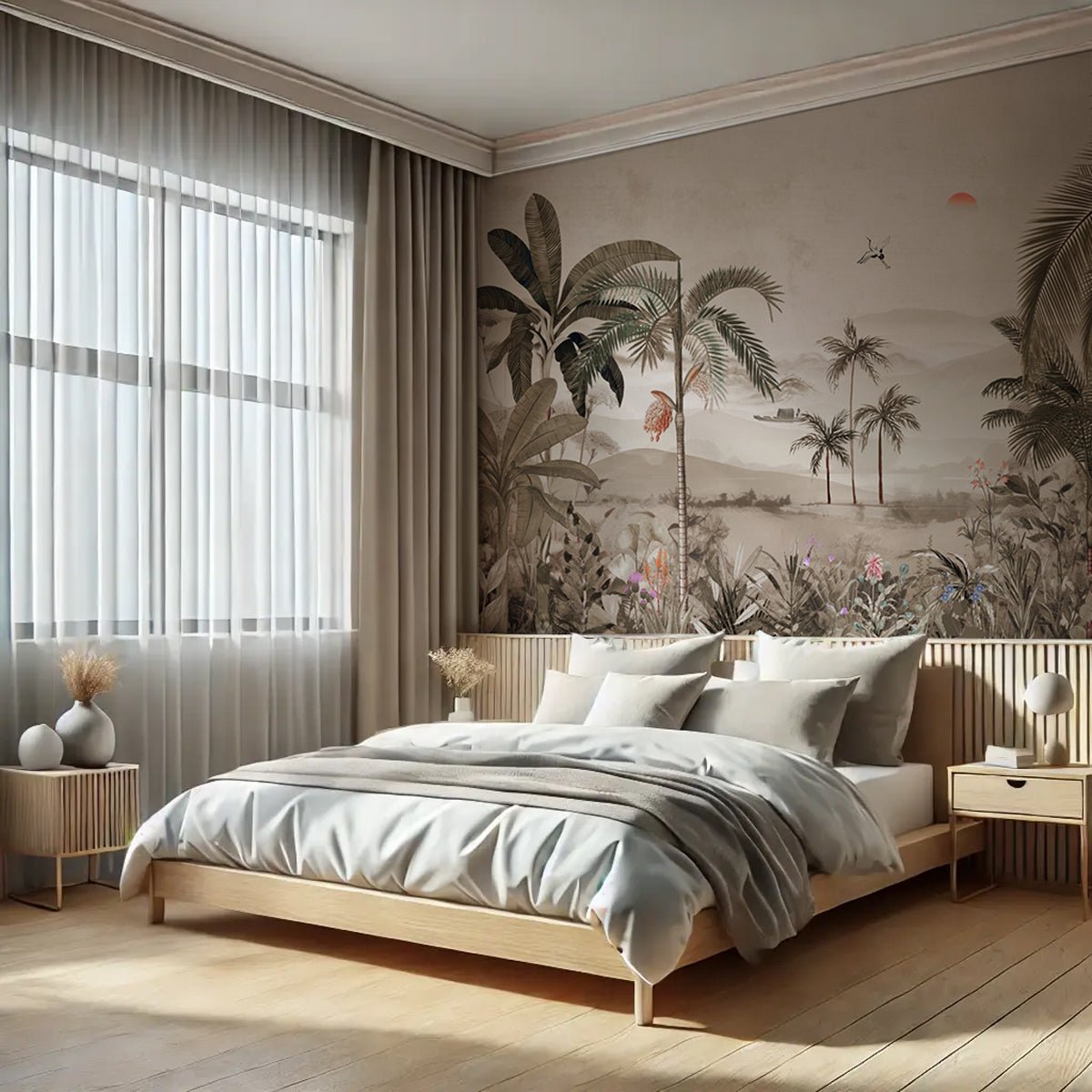 Papel pintado El arte de la selva pintado