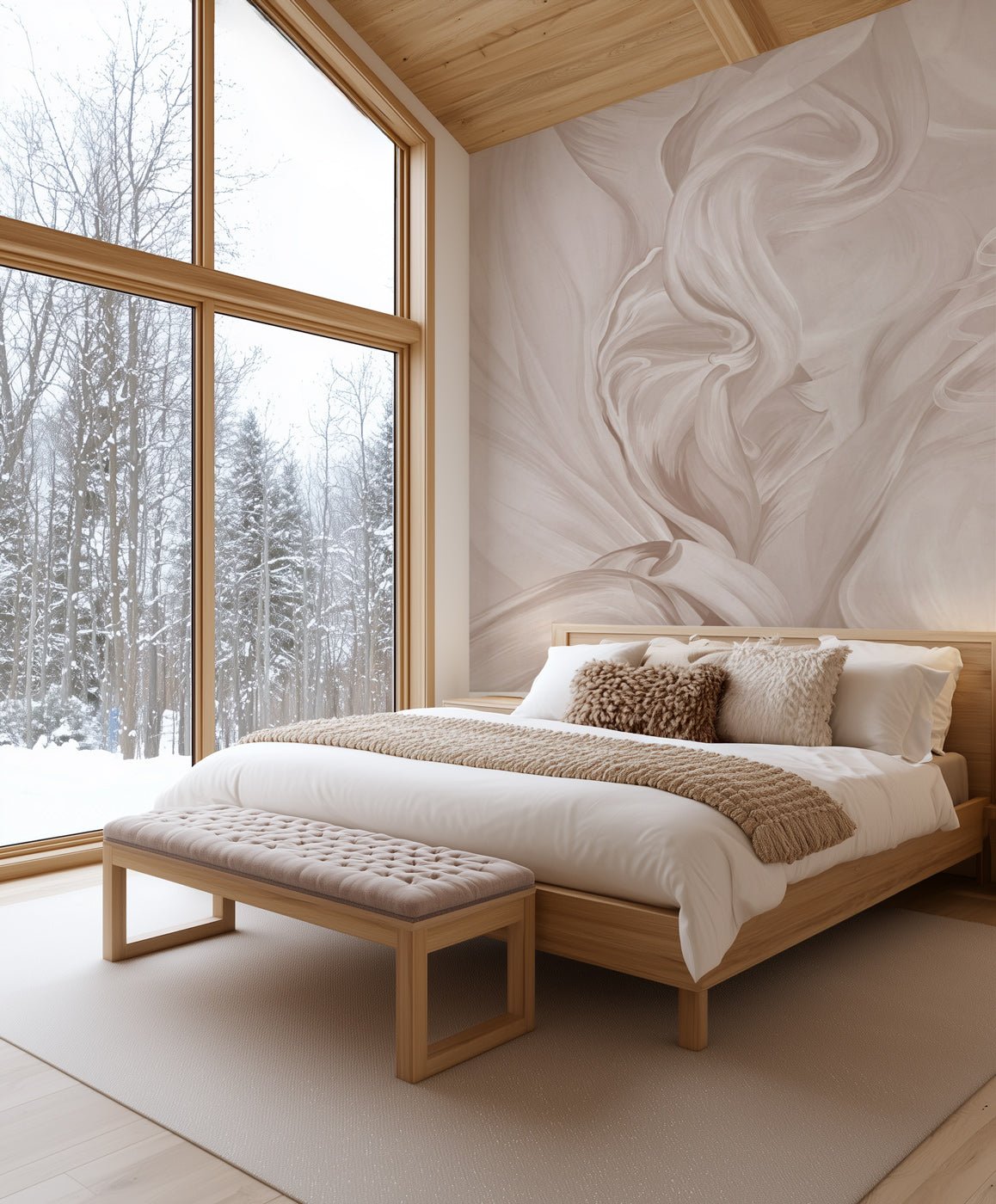 Papel pintado contemporáneo – sublime flow sepia