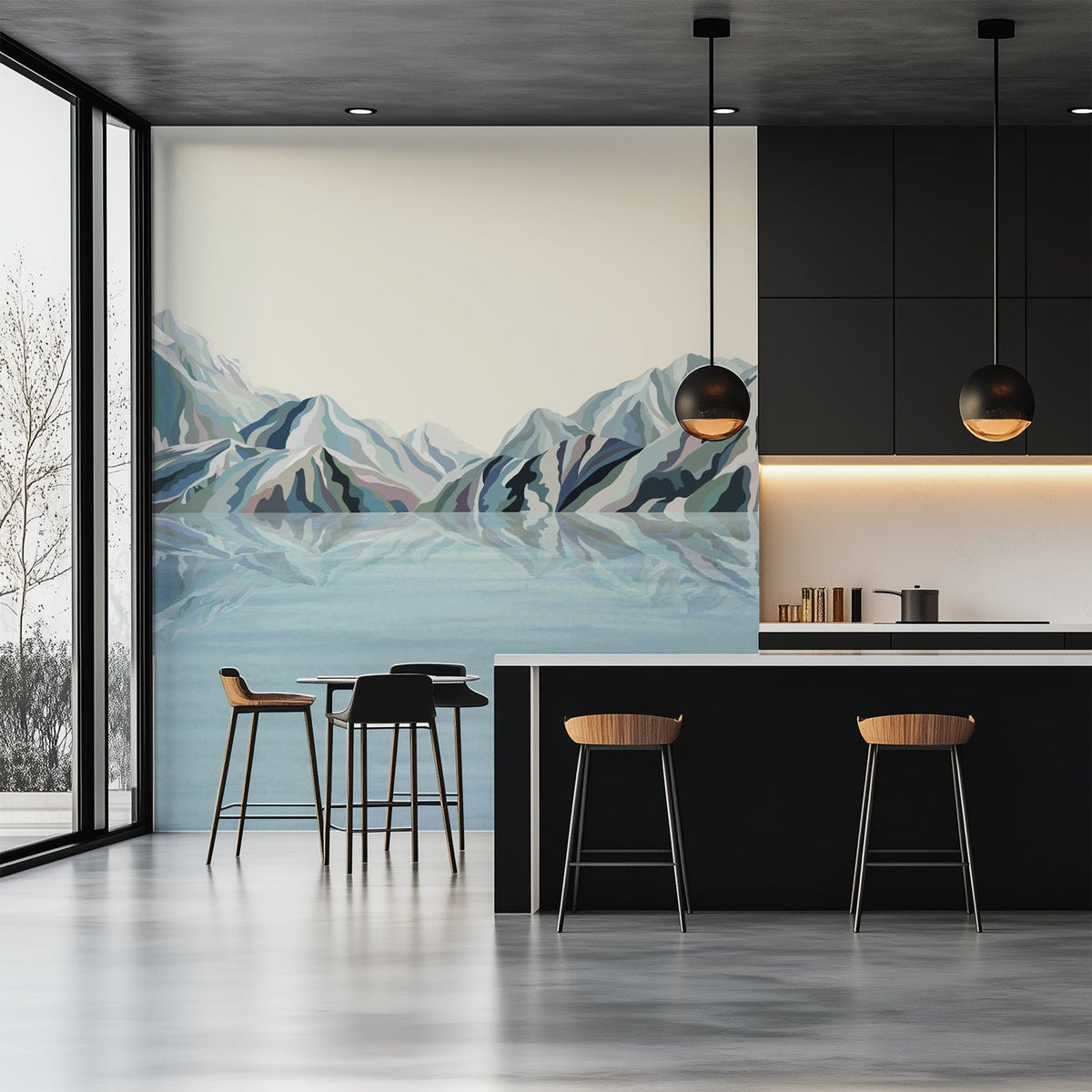 Papel pintado Annecy arty blue