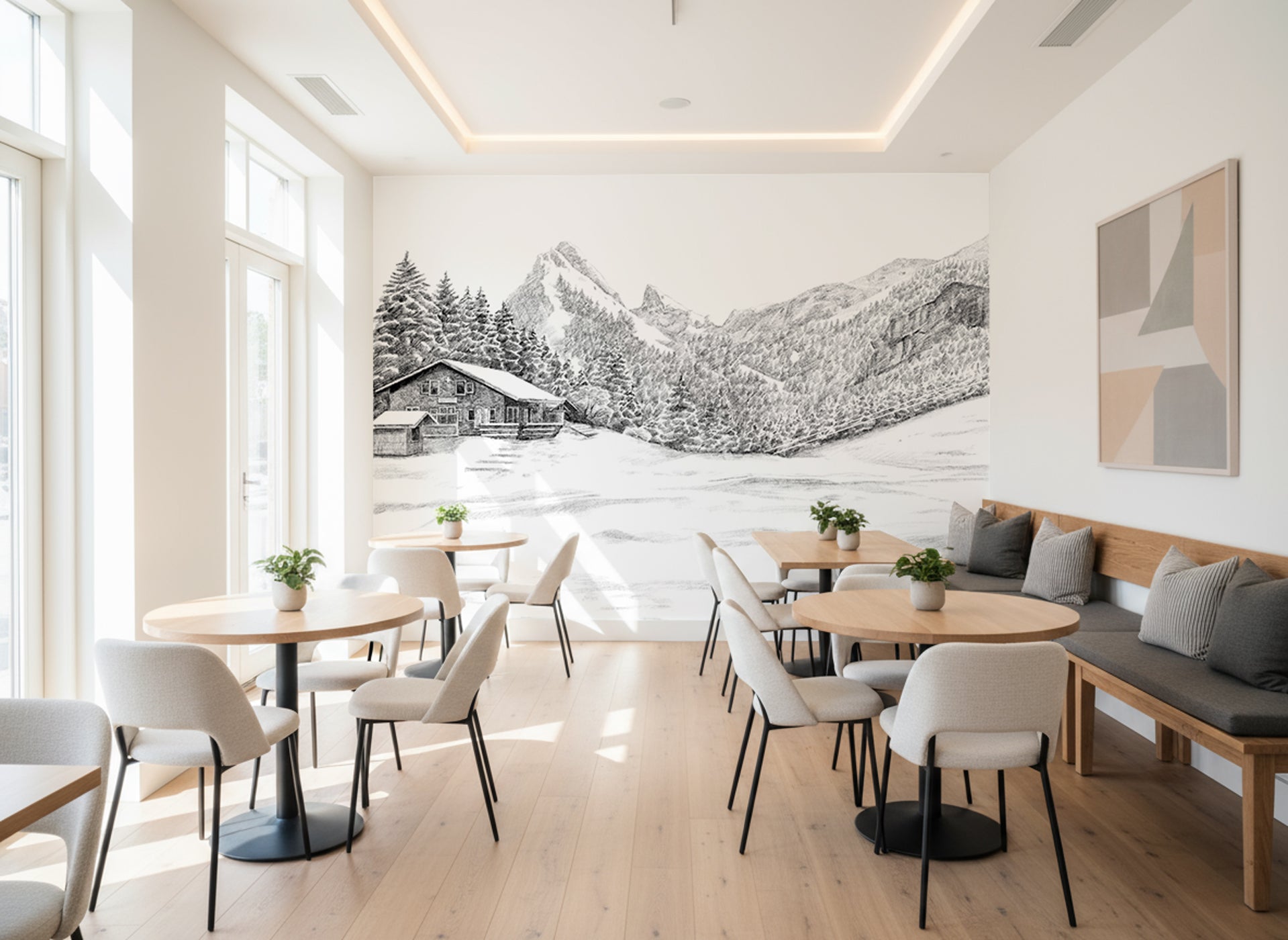 Papier peint montagne Suisse - Dent d'Oche
